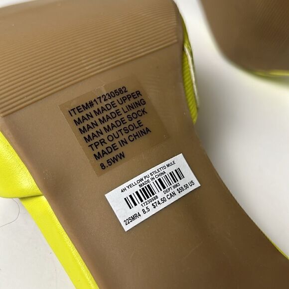 New TORRID stiletto heel wide width 8.5WW shoes slides mule bright - Picture 11 of 12